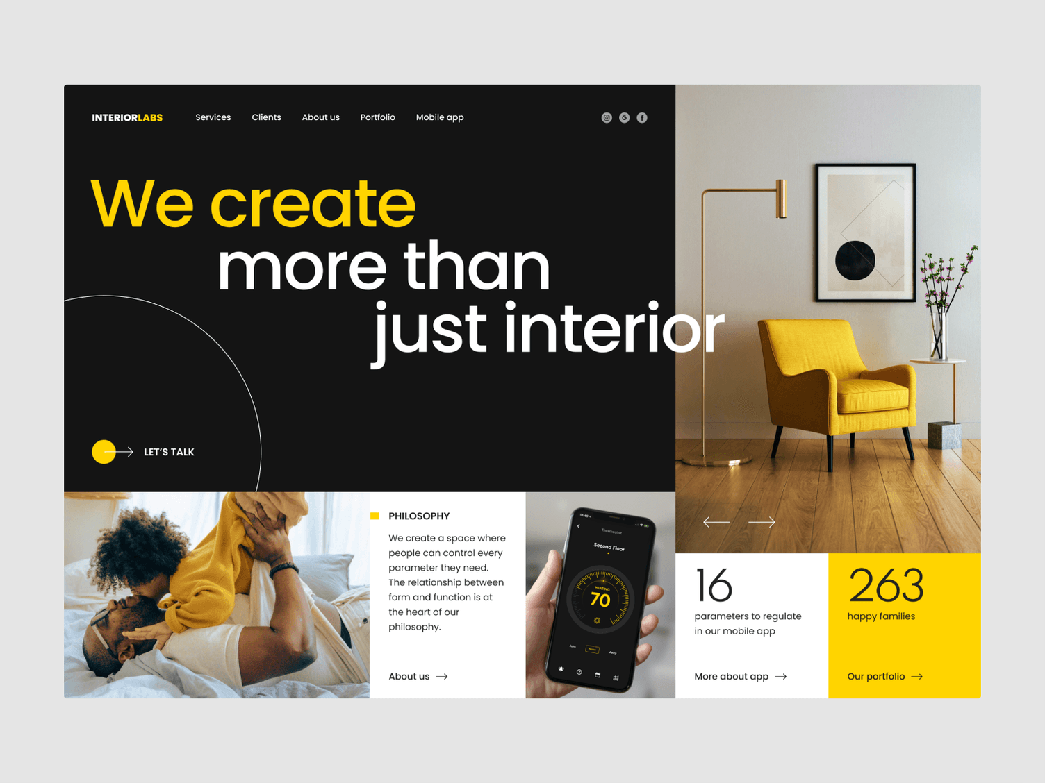 Website project showcase